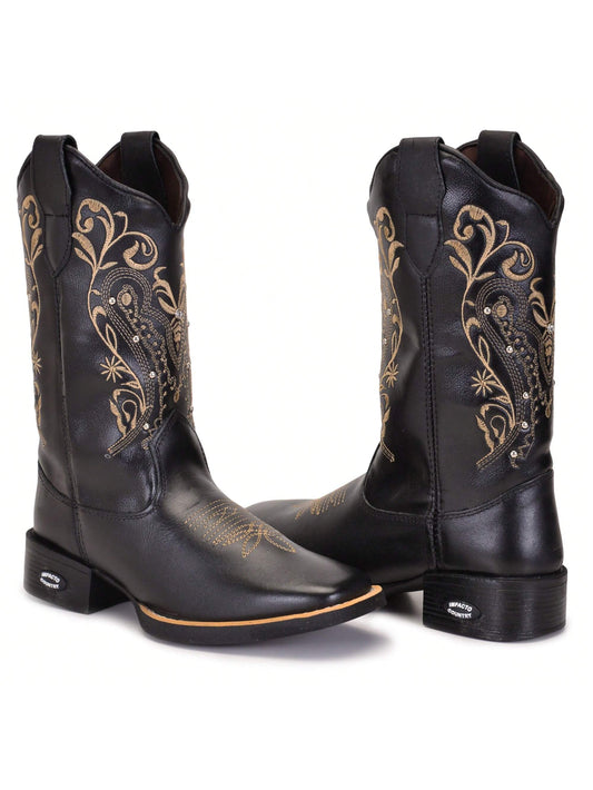 Bota Feminina Texana Country Bordado Western Rodeio Moda Agro Fattor Shop