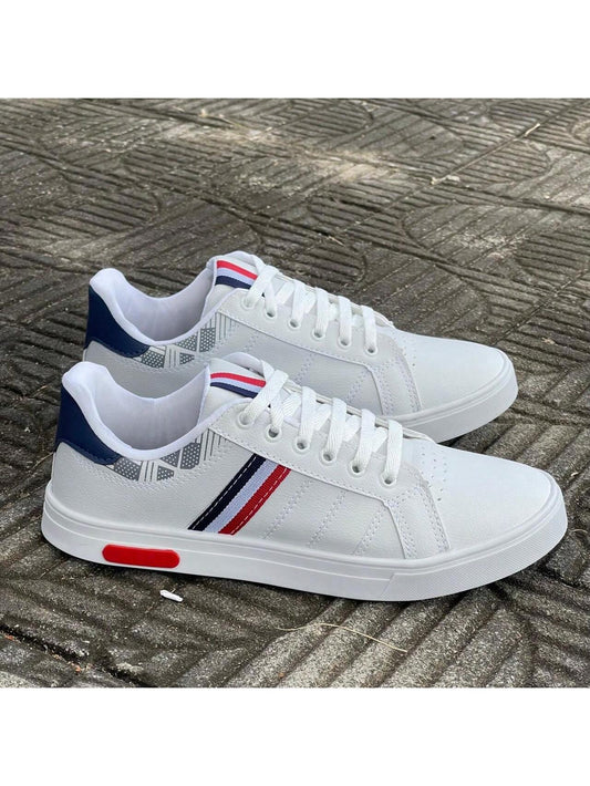 Sapatênis masculino Tênis branco e preto Sapato casual Leve Confortável Lançamento