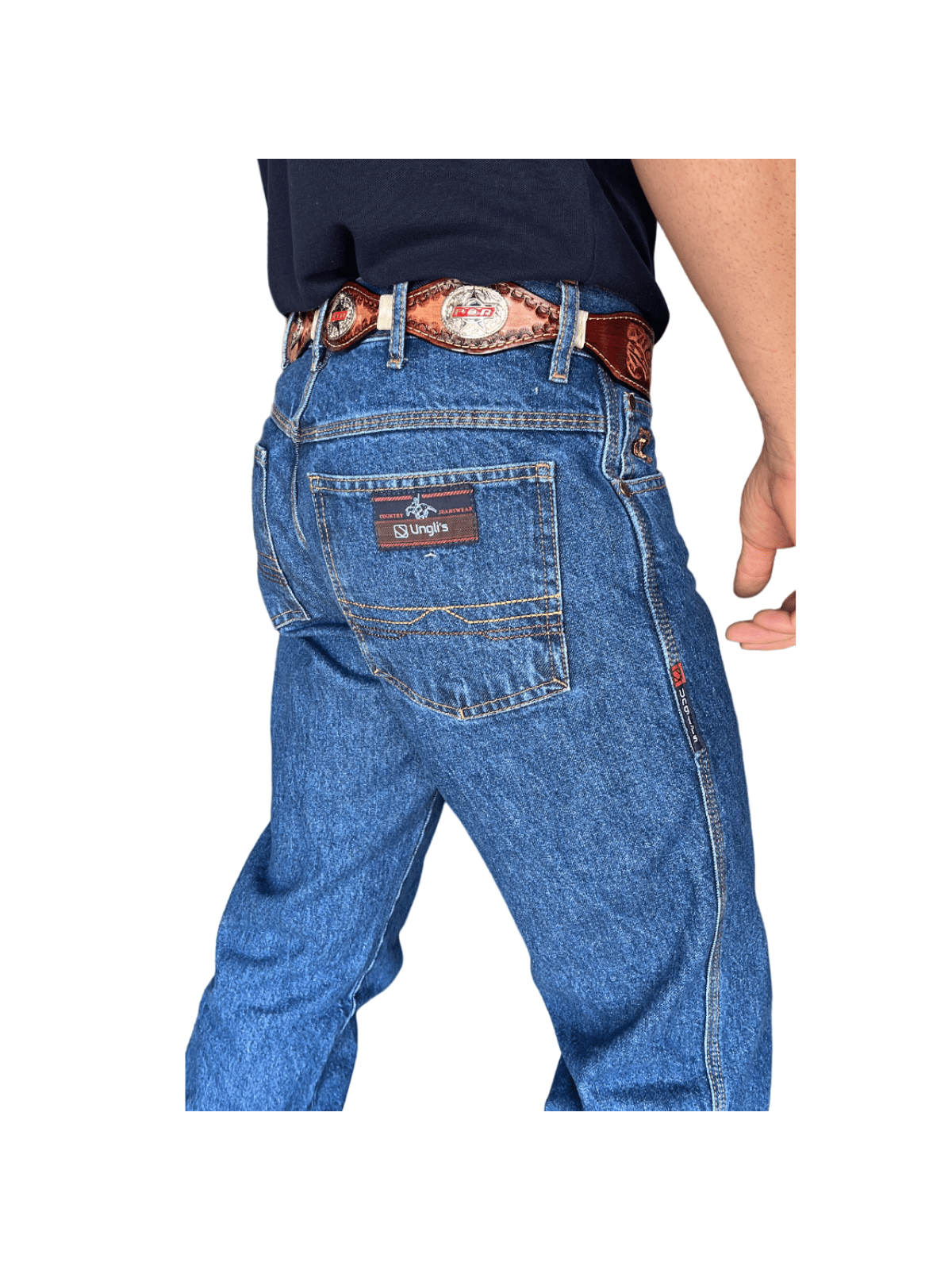 Kit 3 Calça Country Masculina Jeans Tecido Grosso Perna Larga Reta 100% Algodao