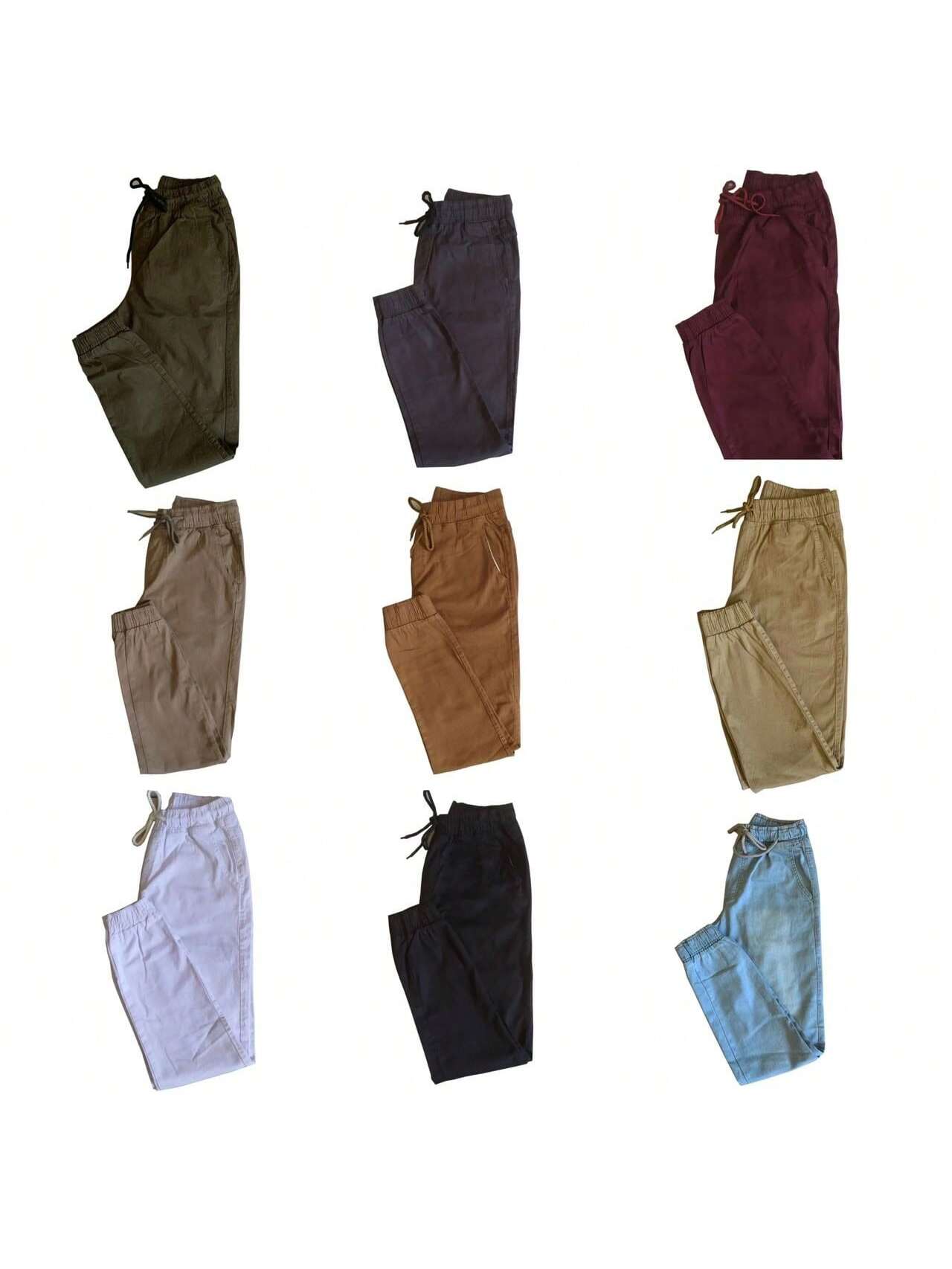 Kit 3 Calça Jogger jeans Masculina Calças Jeans Sarja Preto Masculina Jogger Punho Elastico