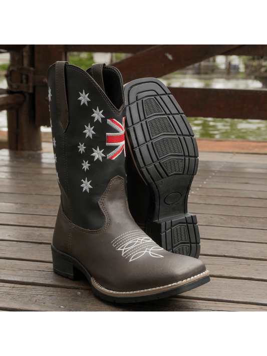 Bota Texana Country Masculina Inglaterra Bordada Envio Já
