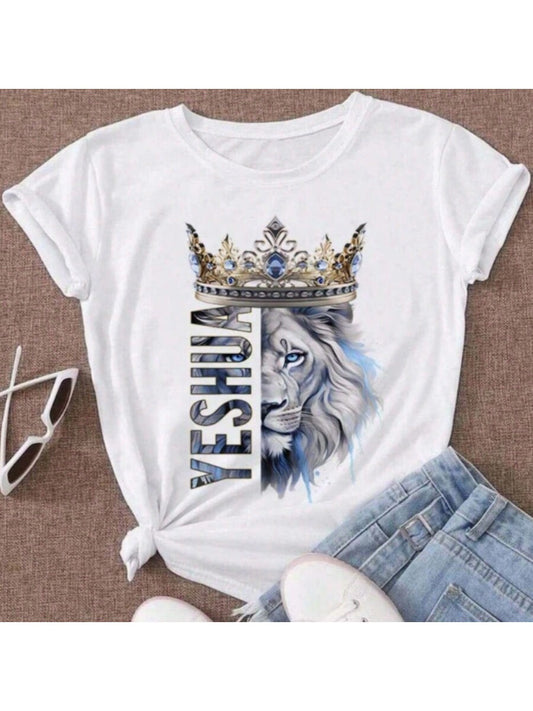 Camiseta T-shirt Blusa Feminina Estampada YeshuaCoroa