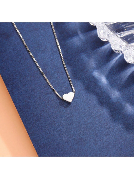 Colar Mini Coração Folheado a banhado a prata 925 a ouro 18K