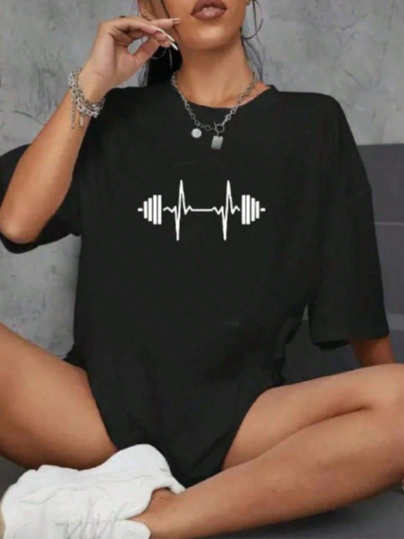 Camiseta Feminina Blusinha T Shit Fashion Algodão Plus Size Infantil Batimentos Treino Halter Academia