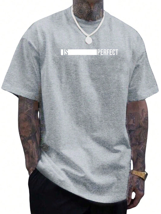 Camiseta Masculina Is Perfect  Bco Camisa 100% algodão premium