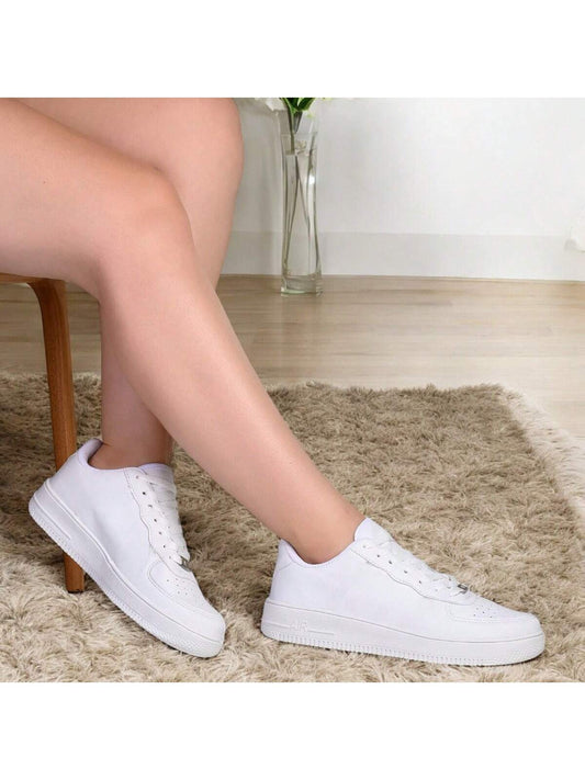 Tênis Feminino Branco Plataforma Casual Leve e Confortável