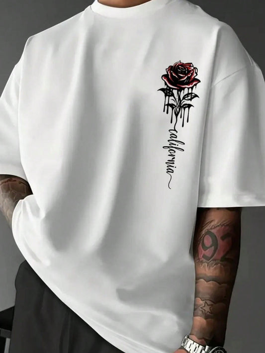 Camisa rosa california lançamento estampada 100% algodão