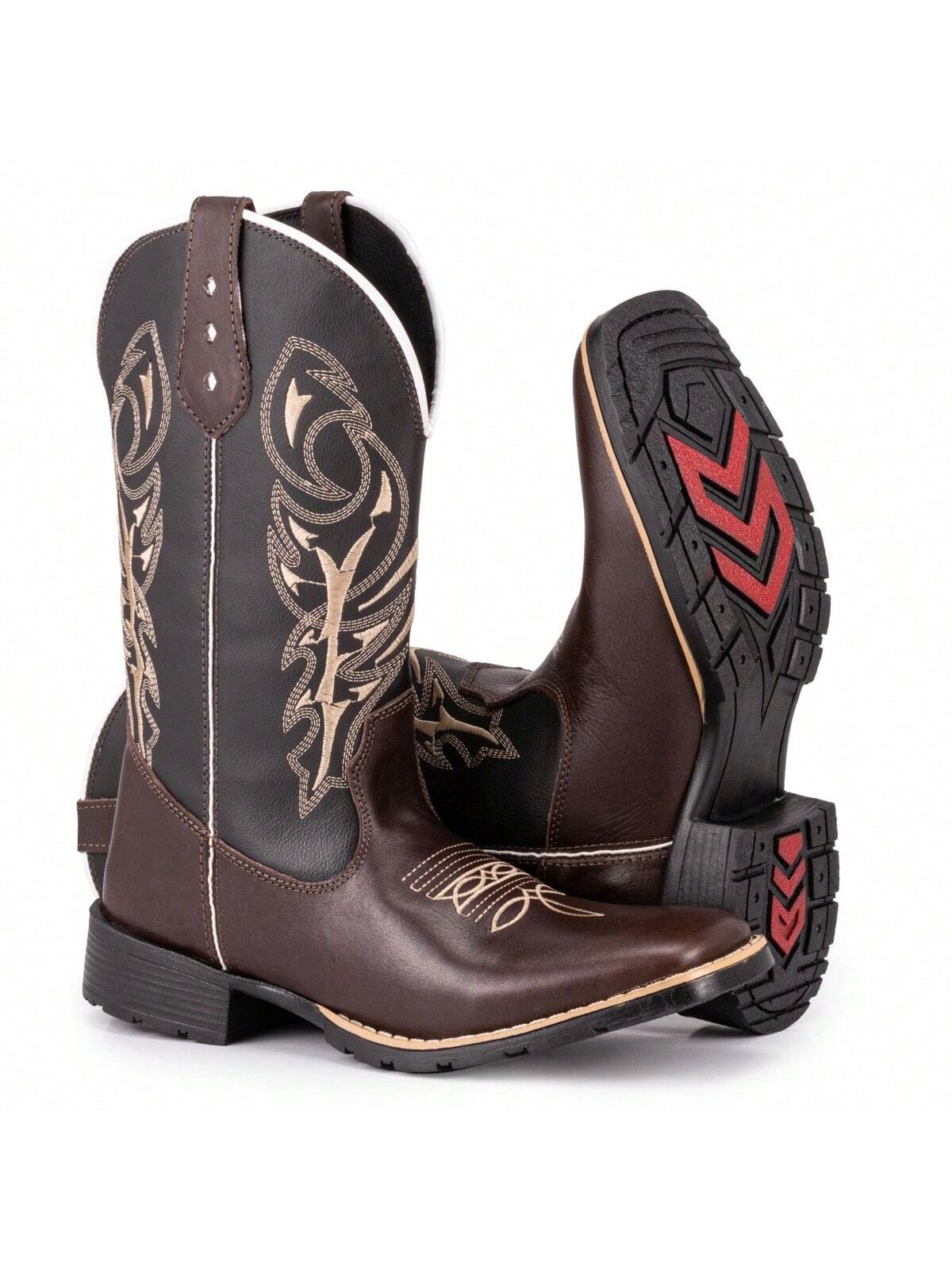 Bota Botina Texana Masculina Country Bico Quadrado Delegada