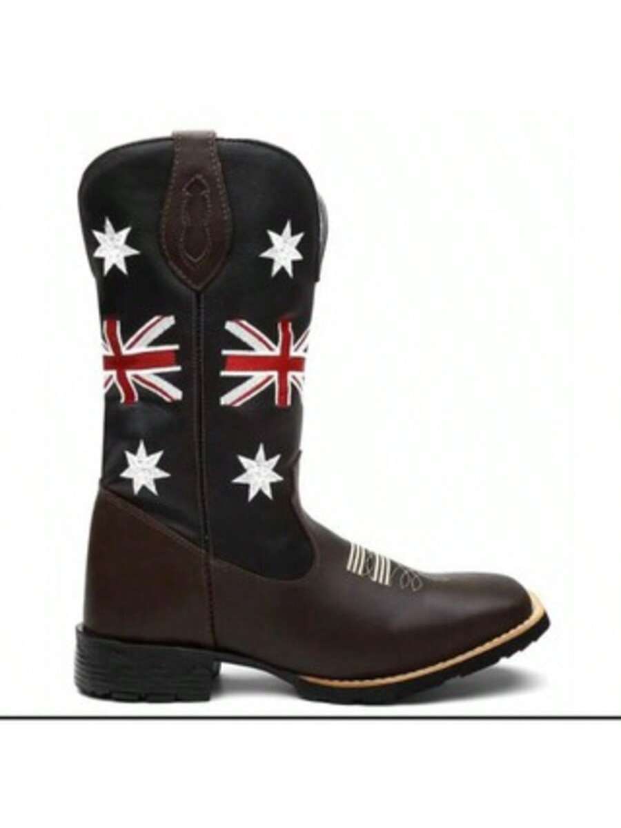 Bota Texana Country Masculina Bico Quadrado Confortável