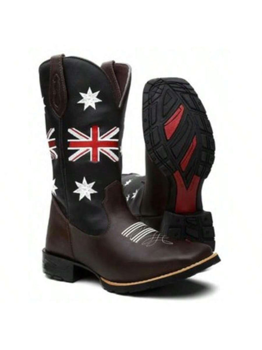 Bota Texana Country Masculina Bico Quadrado Confortável